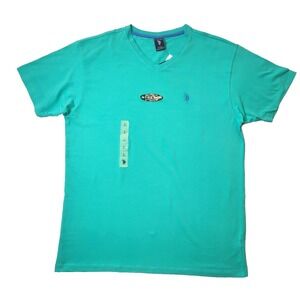 US POLO ASSN. Men's T-Shirt Short Sleeve V-Neck Short‎ Sleeve Tee Size Large